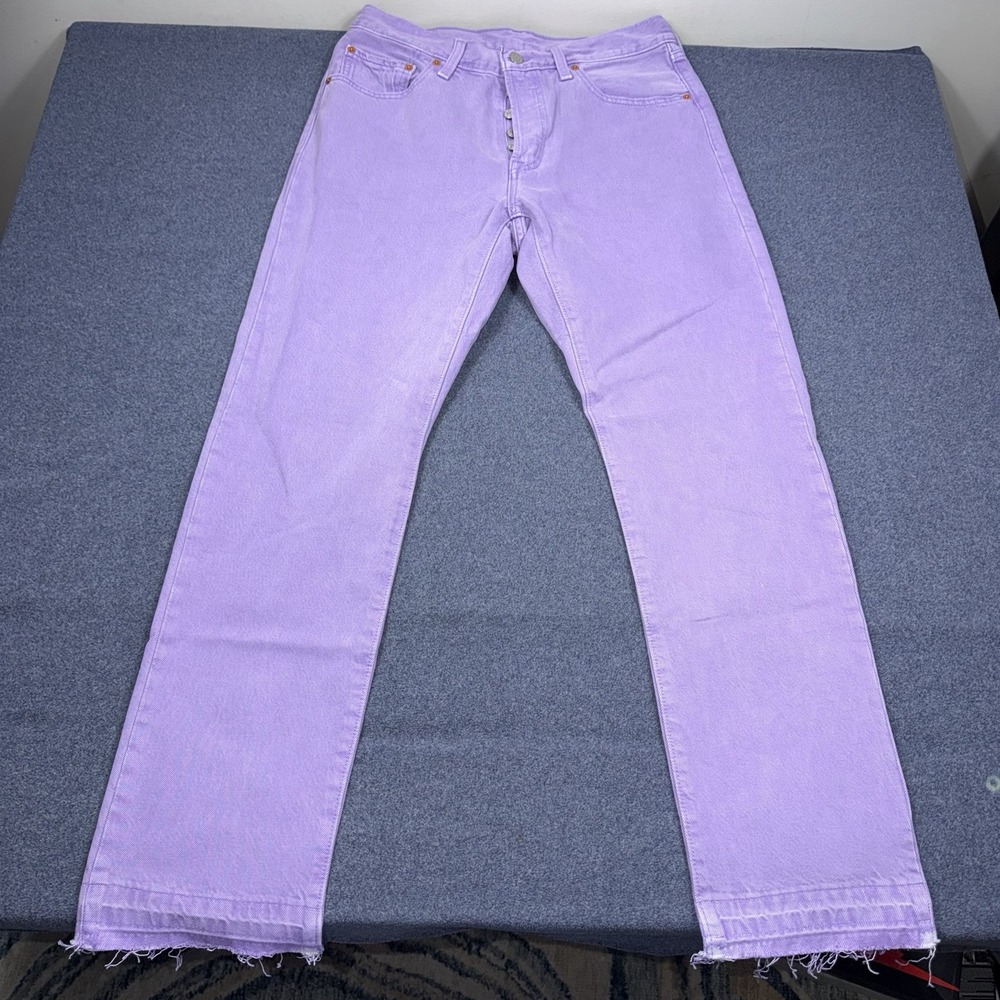 Levis Jeans Womens 30x30 Purple 501 Straight Fit Button Fly Premium Denim Preppy